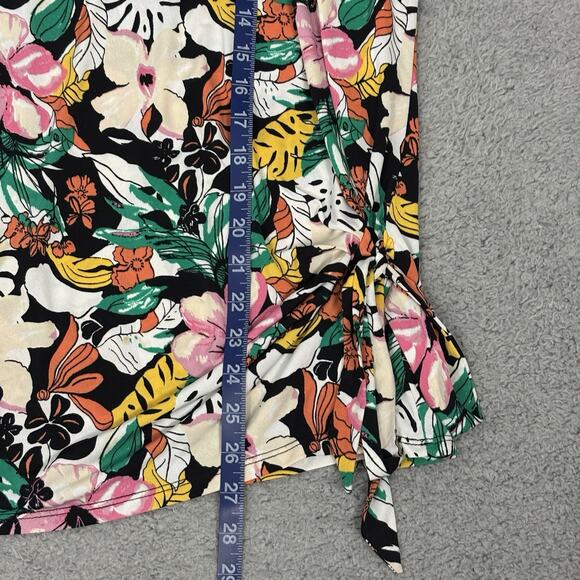 Lane Bryant Womens Plus Top Floral size 18/20 Bow Tie Hem autumn - Picture 9 of 13